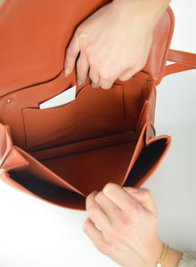 Bottega Veneta Envelope Mount bag in orange leather