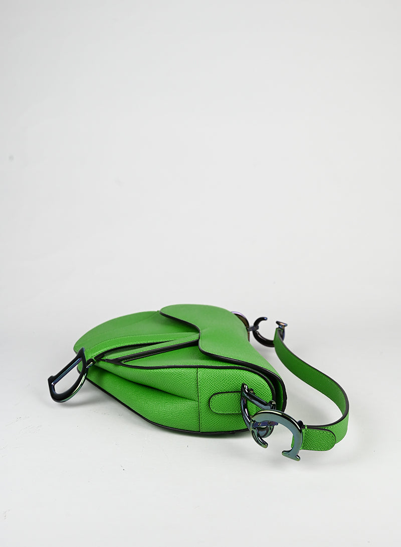 Dior Borsa Saddle in pelle verde -  lesleyluxuryvintage