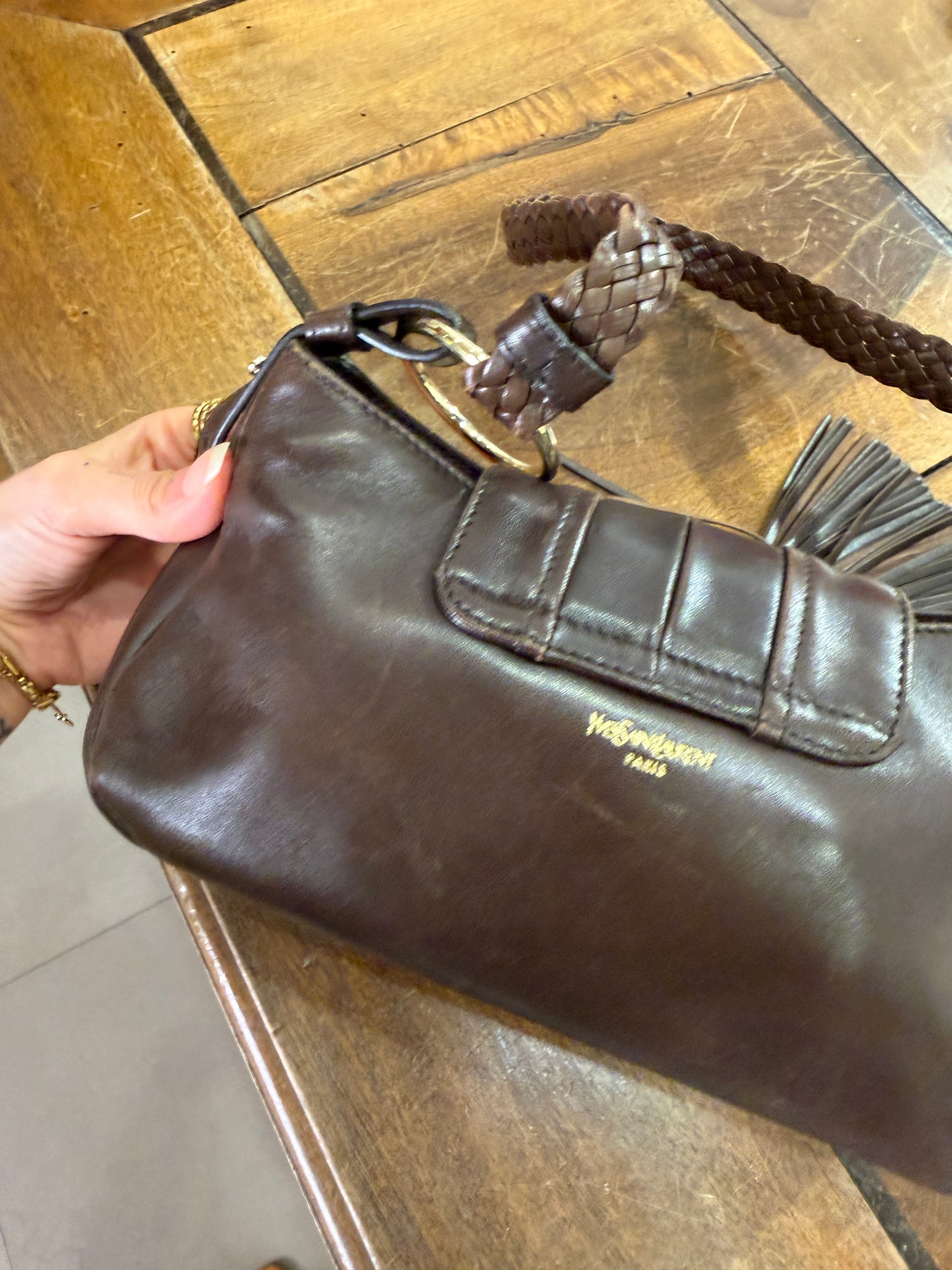Yves Saint Laurent borsina marrone coralli