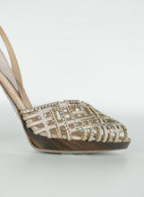 Load image into Gallery viewer, René Caovilla Champagne suede sandals with Swarovski - N. 38 ½
