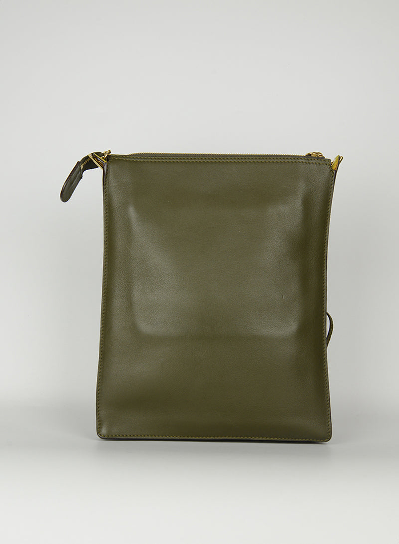 Celine Borsa a spalla in pelle verde