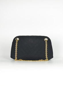 Chanel Small bag in black chevron fabric