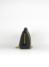 Load image into Gallery viewer, Chanel Small bag in black chevron fabric
