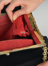 Load image into Gallery viewer, Chanel Borsina in tessuto chevron nero
