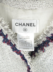 Chanel Abito midi bianco con profili - Tg. 36