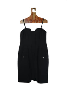 Chanel Sheath dress in black bouclé fabric - Size. 48