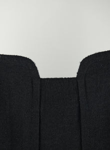 Chanel Sheath dress in black bouclé fabric - Size. 48