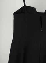 Load image into Gallery viewer, Chanel Sheath dress in black bouclé fabric - Size. 48
