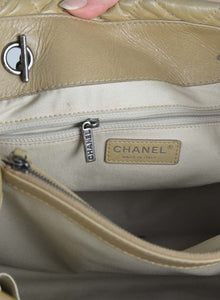 Chanel Shopper in pelle Matelassé beige