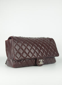 Chanel 2.55 bag in burgundy leather