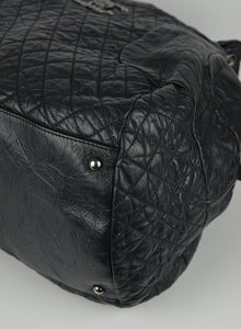 Chanel Maxi bowling bag in black leather