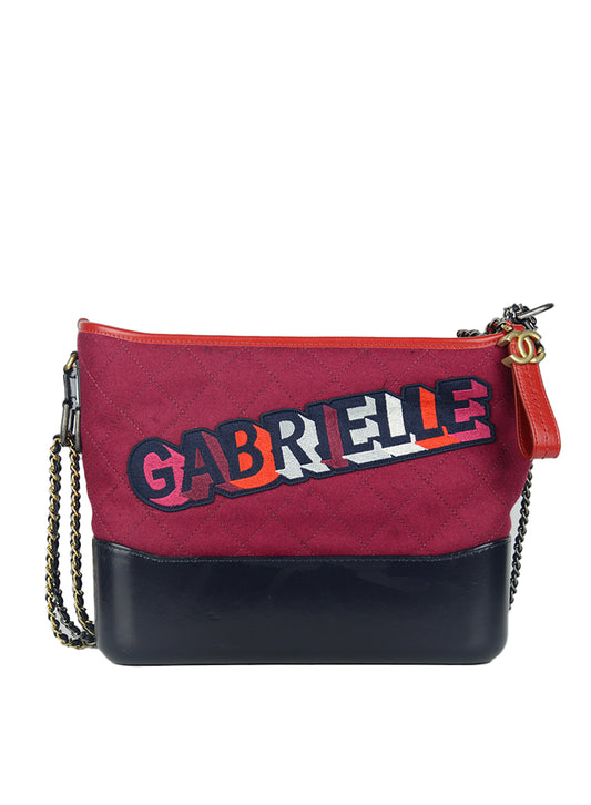 Chanel Borsa rossa e blu con scritta Gabrielle