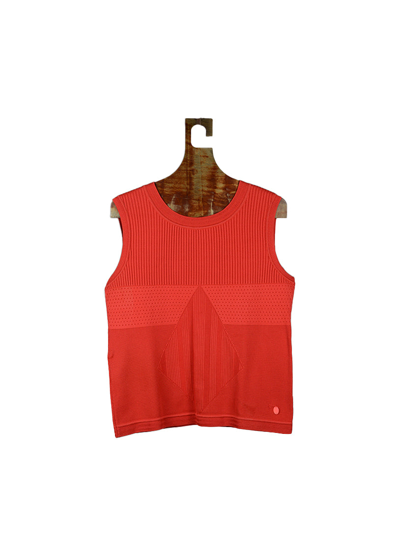 Chanel Gilet lavorato rosso - Tg. 42