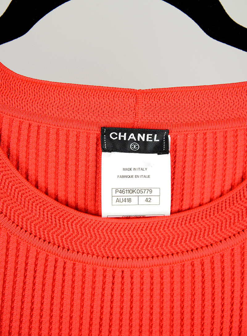 Chanel Gilet lavorato rosso - Tg. 42