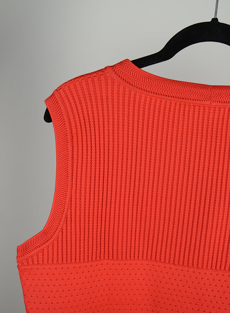 Chanel Gilet lavorato rosso - Tg. 42