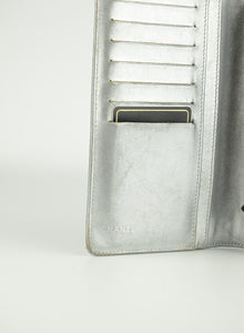 Chanel Portafogli in pelle argento