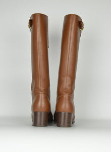 Chanel Cognac Leather Boots - N. 36c