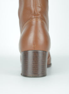 Chanel Cognac Leather Boots - N. 36c