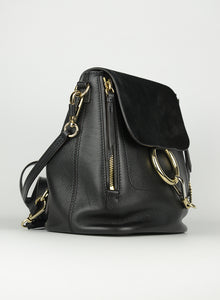 Chloè Faye plain backpack in black leather