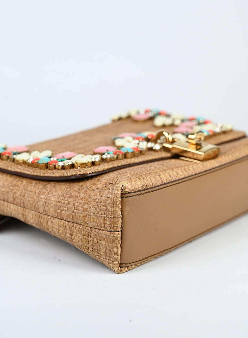 Dolce & Gabbana Borsa in rafia con pietre -  lesleyluxuryvintage