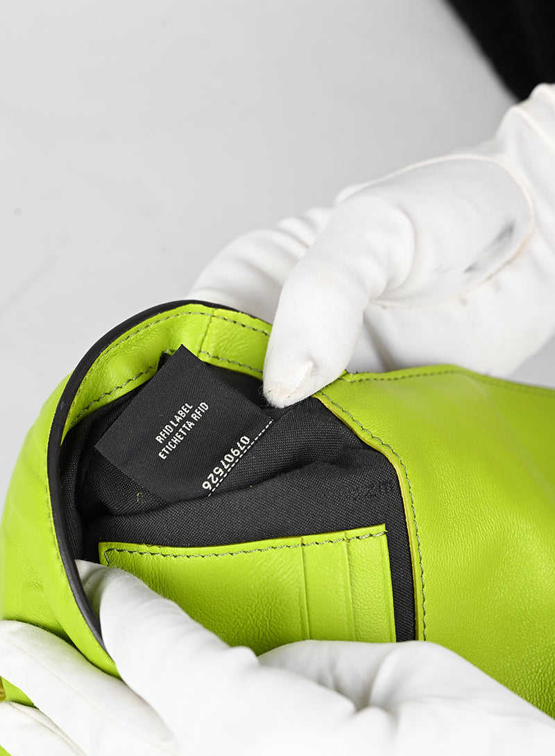 Fendi Borsa Baguette in pelle verde