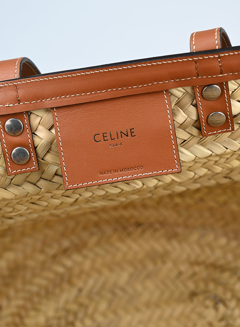 Celine Borsa a spalla in rafia -  lesleyluxuryvintage