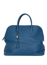 Load image into Gallery viewer, Hermes Borsa Bolide 45 in pelle blu petrolio
