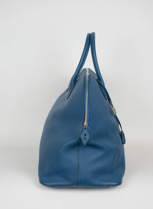 Hermes Borsa Bolide 45 in pelle blu petrolio