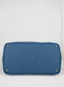 Hermes Borsa Bolide 45 in pelle blu petrolio