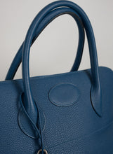 Load image into Gallery viewer, Hermes Borsa Bolide 45 in pelle blu petrolio
