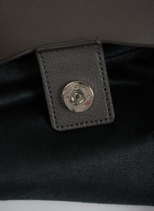 Saint Laurent Shopper in pelle grigia con frange laterali