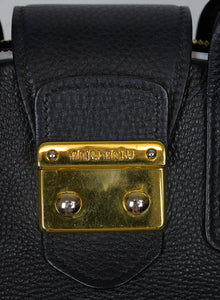 Miu Miu Borsa Bowling in pelle nera