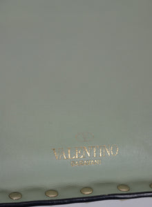 Valentino Sage green Rockstud clutch bag