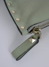 Load image into Gallery viewer, Valentino Sage green Rockstud clutch bag
