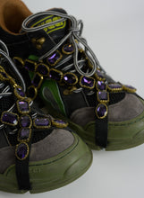 Load image into Gallery viewer, Gucci Sneakers Flashtreck verdi e viola - N. 39
