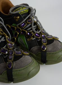 Gucci Sneakers Flashtreck verdi e viola - N. 39