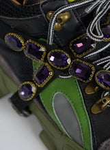 Carica l&#39;immagine nel visualizzatore di Gallery, Gucci Sneakers Flashtreck verdi e viola - N. 39

