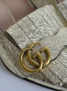 Gucci Décolléte Marmont con frange oro - N. 38