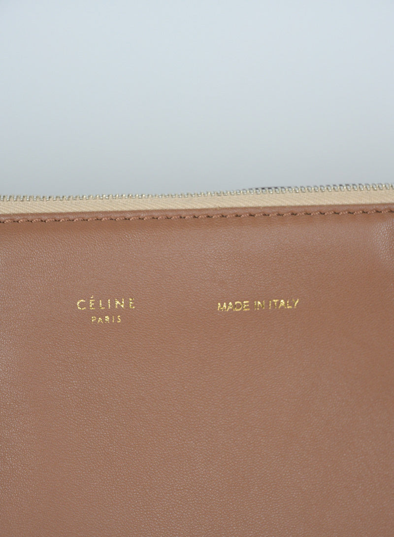 Celine Trio shoulder bag in pink leather