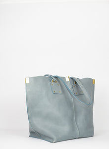Chloè Shopper in pelle azzurro polvere