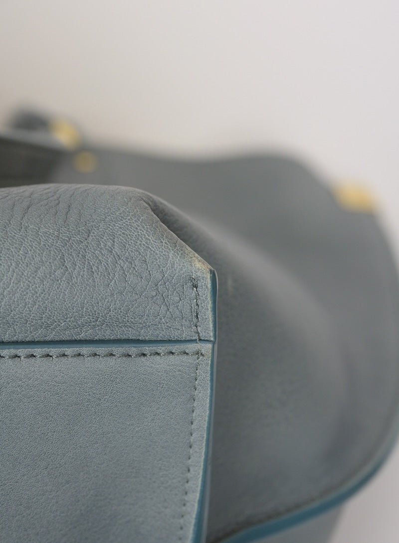 Chloè Shopper in pelle azzurro polvere