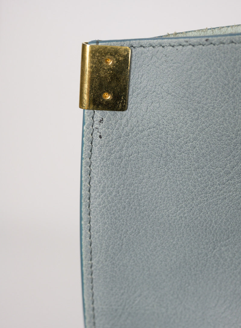 Chloè Shopper in pelle azzurro polvere