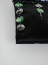 Load image into Gallery viewer, Prada Clutch bag in black satin with stones
