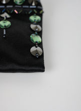 Load image into Gallery viewer, Prada Pochette in raso nero con pietre
