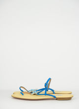 Load image into Gallery viewer, Aquazzura Turquoise suede sandals with star - N. 39
