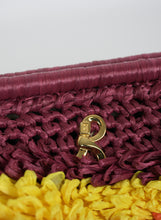 Load image into Gallery viewer, Roberta di Camerino Clutch bag in colored raffia
