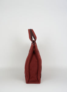 Hermès Borsa Bora Bora piccola in tessuto rosso