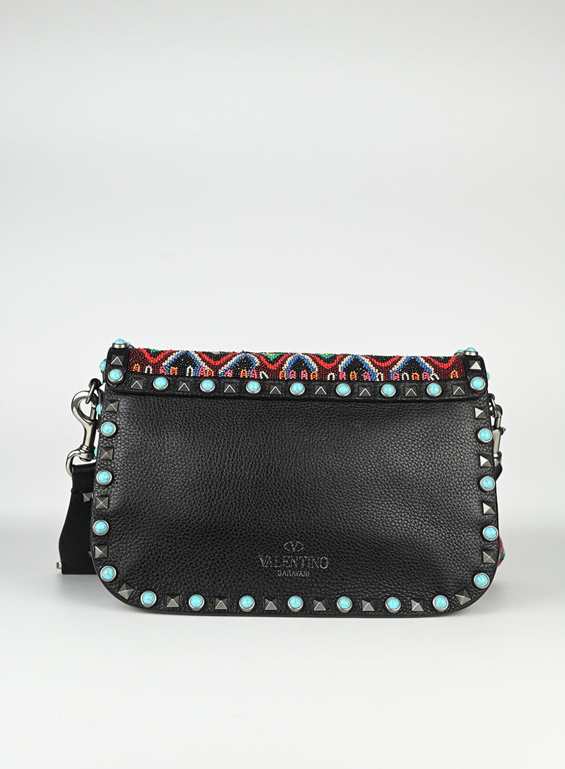 Valentino Borsa a tracolla con perline multicolor