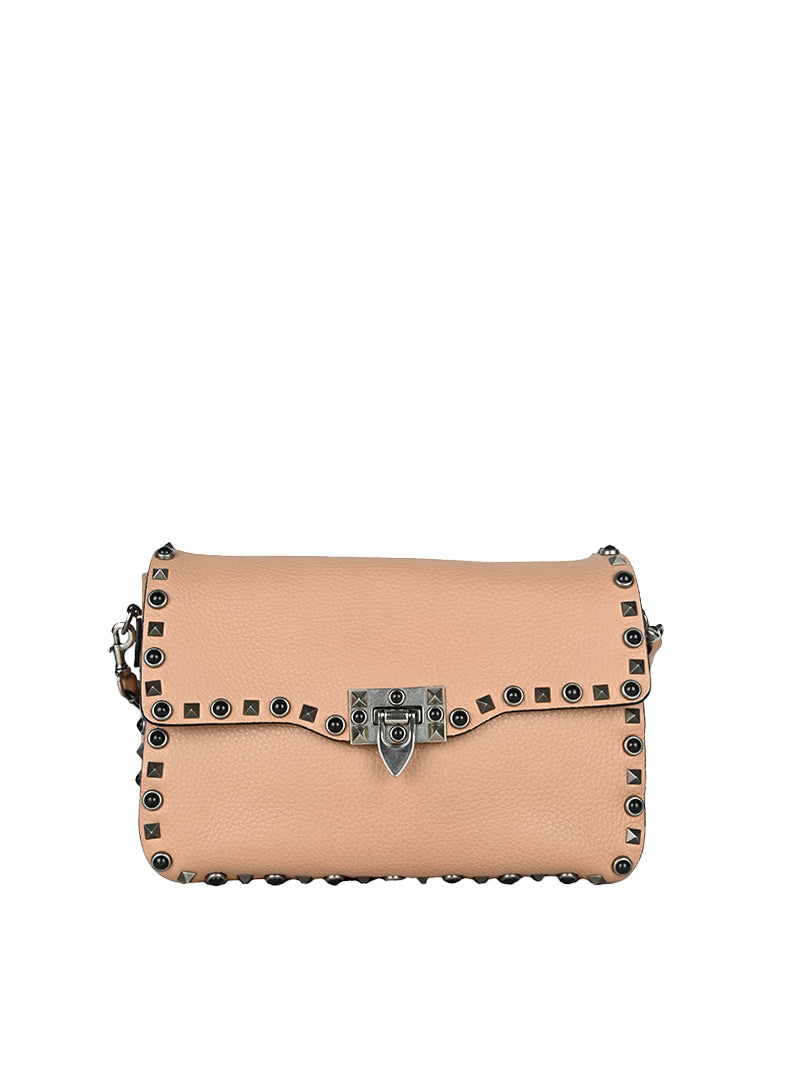 Valentino Borsa a tracolla Rockstud nude