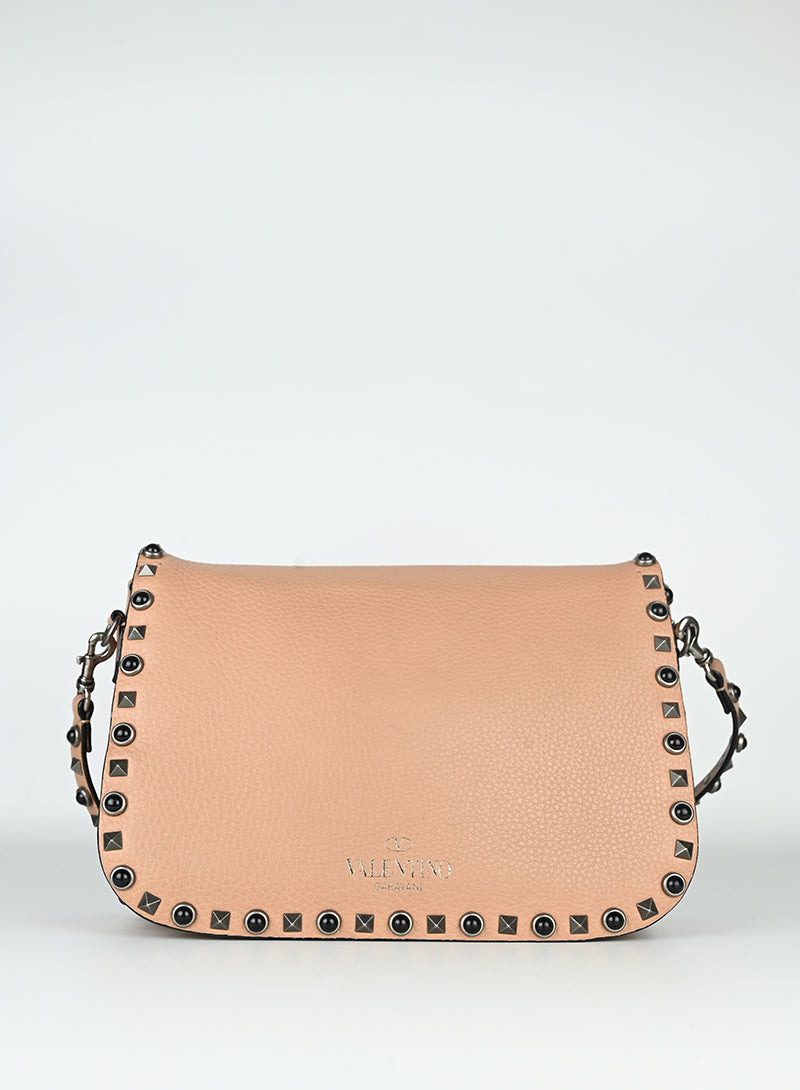 Valentino Borsa a tracolla Rockstud nude